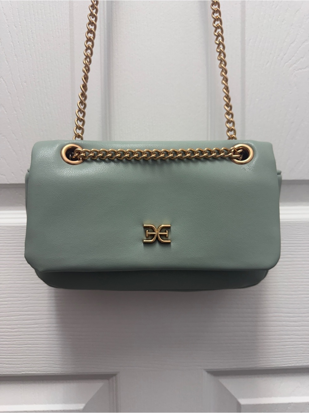 Sam Edelman Blue Green Gold Chain Crossbody Shoulder Bag NEW - Picture 2 of 7